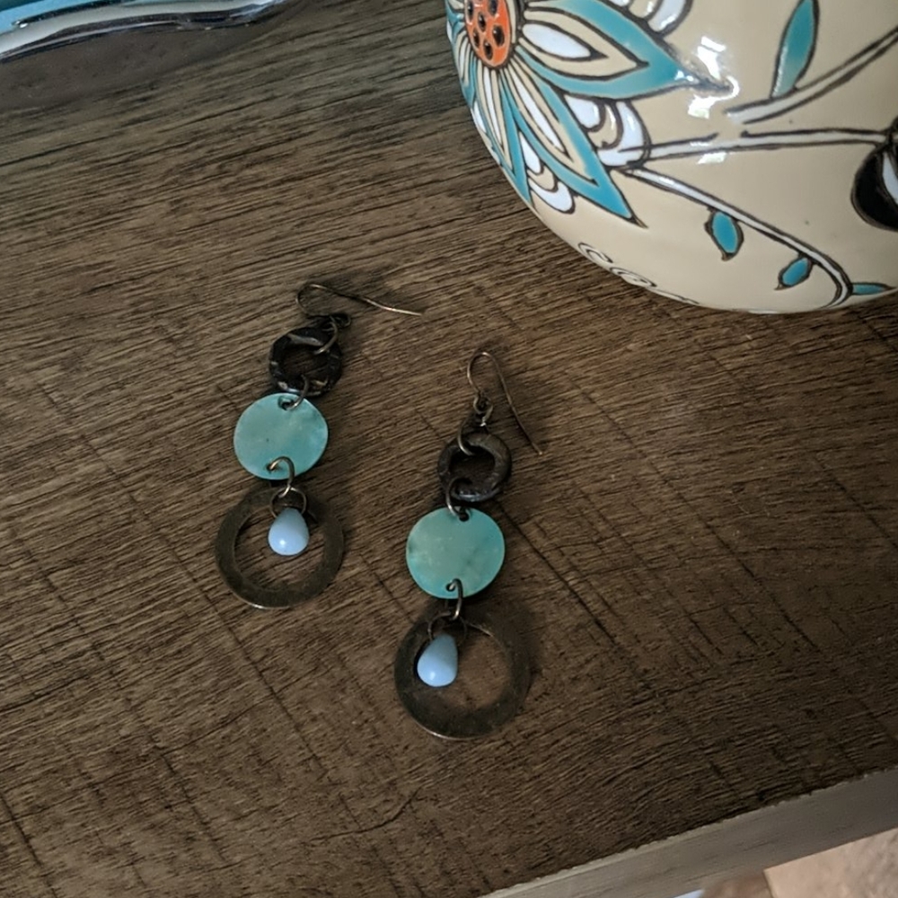 Turquoise/Broze Earrings